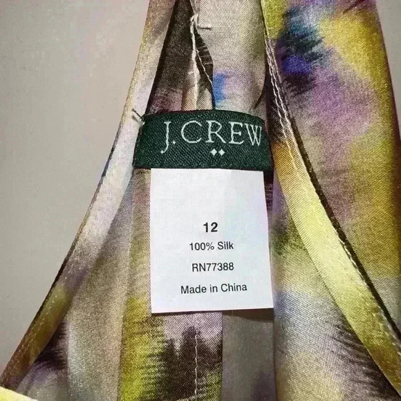 JCrew Women 100% silk tank that cross in the back size 12 - Picture 2 of 3